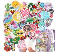 Meneng Self Adhesive Patches for Backpacks: 50PCS Cute DIY Stick on Patches