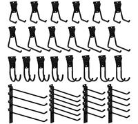 MENEONE Heavy Duty Slatwall Hooks 40PCS - Black Garage & Workshop Organizers for Standard Panels