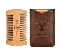 Menesia Wooden Beard Comb & Case for Men