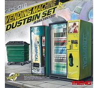 Meng 1:35 Scale Vending Machine and Dumpster Model Set (Multi-Colour)
