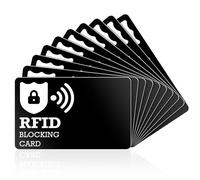 Meng Jiaran 10 Pcs RFID/NFC Blocking Cards, Debit Credit Card Protector,Card Blocker for Contactless Cards Wallets Passport Protection