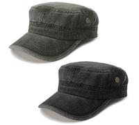 Meng Jiaran 2 Pcs Military Caps Washed Army Cap Cadet Baseball Caps Vintage | Flat Top Hat, Men's Hats & Caps, Army Hat, Cotton, Adjustable