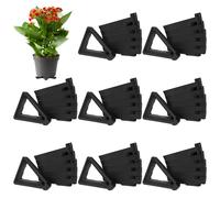 Meng Jiaran 48 Pcs Invisible Triangular Pot Feet Breathable Plastic 3.5cm Plant Stand Risers Prevent Rot Pots Toes for Small Large Pots Indoor Outdoor