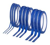 Meng Jiaran 9 Rolls Blue Masking Tape, 3/7/12 mm X 20 M Painters Tape Artist Masking Tape with Sharp Lines for Artist Painting DIY, Adhesive Blue Painters Tape for Indoor Painting Decorating