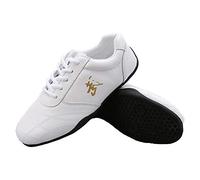 meng Martial Arts Shoes, Taekwondo Shoes Unisex Wu Shu Karate Kung Fu Tai Chi Boxing Sport Gym Martial Arts Breathable Sneakers For Men Women Kids Children (Color : White, Size : 42)