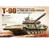 Meng Model 1/35 TS-014 Russian MBT T-90 w/TBS-86 Tank Dozer