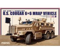 Meng 1:35 Scale US Cougar 6 x 6 MRAP Vehicle Model Kit (Multi-Colour)