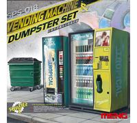 Meng Model SPS-018 1/35 Automatic Vending Machines and Trash Plastic Model Kit