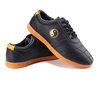 MENG Tai Chi Wu Shu Kung Fu Shoes Breathable Non-Slip Sport Gym Sneaker for Daily Training Morning Exercises Taekwondo Shoes (Color : Black, Size : 42)