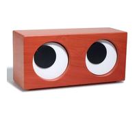 MENG ZHI AO Desktop Big Eyes Clock Rotating Eyes Clock Creative Funny Kids Clock Perfect Clock Gift for Kids Mother Father Valentine Christmas (Brown)