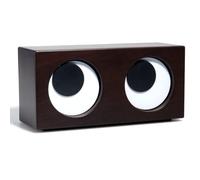 MENG ZHI AO Desktop Big Eyes Clock - Rotating Eyes, Creative Funny Kids Clock for Kids, Mother, Father, Valentine, Christmas (Coffee Color)