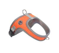 Mengbei tribe Dog Harness, No Pull Saddle Style pet Harness,Soft Ventilate Mesh, Adjustable, Reflective - for Medium, Small Dogs and Cats - Easy Walk Harness with 2 D-Rings - Orange - L