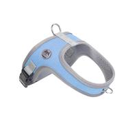 Mengbei tribe Dog Harness, No Pull Saddle Style pet Harness,Soft Ventilate Mesh, Adjustable, Reflective - for Medium, Small Dogs and Cats - Easy Walk Harness with 2 D-Rings - Blue - M