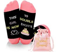 MengCat Gifts for 10 Year Olds Girls Birthday Presents Cute Fluffy Socks Cool Teenage Girls Gifts for Daughter Granddaughter Niece Kawaii Warm Bed Socks 10th Birthday Decorations Slipper Sock Winter