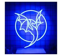 MENGE Hanging Art Neon Signs Dragon Neon Signs for Wall Decor LED Light for Game Room Man Cave Bar Store Club Bistro Dimmable USB Powered Illuminated Lamp 33cmx37cm