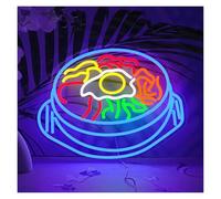 MENGE Sign Lamp Bibimbap Neon Sign USB with Dimmable Switch Korean Food Light for Restaurant Kitchen Diner Room Business Wall Decor 42cmx32cm