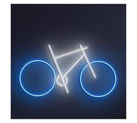MENGE Sign Lamp Bicycle Neon Sign, Suitable for Toys Shop Decor with Brightness Adjustable 46cm(Blue)