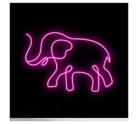 MENGE Sign Lamp Elephant Neon Sign Animal LED Light Dimmable for Children Room Nursery Birthday Party Lounge Wall Art Decor 50cm