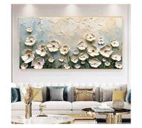 MENGE Wall Art Canvas Prints Abstract Textured Painting Flowers On Canvas,Wall Art Poster No Framed Home Decorative,Modern Print Pictures(F,40x80CM)