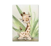 MENGE Wall Art Canvas Prints Jungle Animal Lion Elephant Giraffe Zebra Leopard Posters Prints Wall Art Aesthetics Canvas Painting For Living Room Home Decor(C,30x40cm)