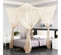 Mengersi Mosquito Net for Bed Canopy,Four Corner Post Canopy Bed Curtains for Twin/Twin XL Size Bed,Bed Curtains for Patio Indoor Outdoor Net