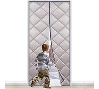 MENGH Magnetic Thermal Insulation Curtain for Doors, Modern, Grey, 95 x 198 cm, Smoke Grey