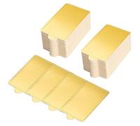 MengH-SHOP Cake Boards Rectangle Mousse Cake Cardboard Gold Cupcake Cake Base Dessert Displays Tray for Dessert Buffet, Wedding, Parties, Cake Pastry Cup 100 Pieces (DGDT01_CFX_100)