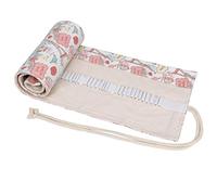 MengH-SHOP Canvas Pencil Wrap 72 Slots Roll up Colored Pencils Holder Portable Pencil Curtain Case Travel Drawing Pencils Organizer Holder for School Student and Artist (Iron Tower Style)
