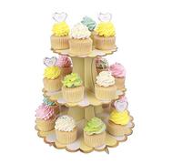 MengH-SHOP Cupcake Stand 3 Tier Cardboard Cupcake Stand for Baby Shower Children Birthday Party Theme