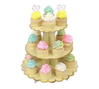 MengH-SHOP Cupcake Stand 3 Tier Cupcake Dessert Holder Cardboard Round Tower for Kids Baby Girls Themed Party Birthday Party