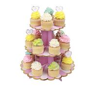 MengH-SHOP Cupcake Stand 3 Tier Cupcake Dessert Holder Cardboard Round Tower for Kids Baby Girls Themed Party Birthday Party