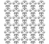 MengH-SHOP Locking Pin Keepers Backs Metal Pin Locks Replacement Pin Backs Clasps for Jewelry Brooches Badge Name Tags Crafts DIY 30pcs, Nickel (PTKM01_NK_30-MHKJ)