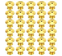 MengH-SHOP Locking Pin Keepers Backs Metal Pin Locks Replacement Pin Backs Clasps for Jewelry Brooches Badge Name Tags Crafts DIY 30pcs, Gold (PTKM01_GD_30-MHKJ)