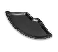 MengH-SHOP Ornaments Plate Stainless Steel Lip Shape Storage Tray for Cosmetics Trinket Jewelry Key Desserts Tea Snack Fruit Decorative Black