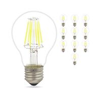 Mengjay® 10 Stück E27 6 W A60 Schraube LED Energiesparend-Lichter Leuchtmittel Kalt weiß 6000-6400 K AC 220 V 60 W Glühlampe entspricht
