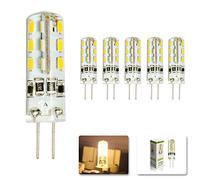 Mengjay® 5 x G4 DC12V 1.5W LED Bulb 24LEDs SMD 3014 LED Corn Lamp for Crystal Lamp LED Spot Bulb Warm White