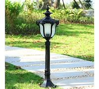 Mengjay Classic Street Light, Black Floor lamp, Rural Style Rural Residential 1 x E27, Ideal Choice for Gardens and terraces, Outdoor Lighting (B)