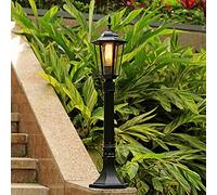 Mengjay Classic Street Light, Black Floor lamp, Rural Style Rural Residential 1 x E27, Ideal Choice for Gardens and terraces, Outdoor Lighting (E)