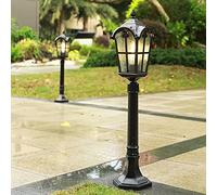 Mengjay Classic Street Light, Black Floor lamp, Rural Style Rural Residential 1 x E27, Ideal Choice for Gardens and terraces, Outdoor Lighting (G)