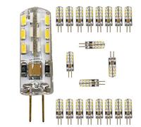 mengjay® G4 LED Lamp Beads 1.5 Watt, 24 SMD 3014 Leds 360 ° Beam Angle, AC 220-240 V, Warm White 3000K LED Bulb, Pack of 20, G4, 1.50W, 220.00V