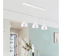 Mengjay Modern Metal Contemporary Ceiling Fixture Chandelier Light, Retro Industrial Ceiling Fixtures, E27 Interior Lighting Fixtures, for Kitchen Living Room Dining Room Bedroom (White)