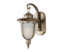 Mengjay Outdoor Wall Lights, E27 Glass Lantern Outside Wall Lights, IP44 Waterproof Aluminium Garden Wall Lights Mains Powered for Patio, Terrace, Balcony, Porch, Garage (Gold)