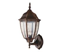Mengjay Outdoor Wall Lights, E27 Glass Lantern Outside Wall Lights, IP44 Waterproof Aluminium Garden Wall Lights Mains Powered for Patio, Terrace, Balcony, Porch, Garage