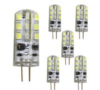 mengjay®, Pack of 5 G4 LED Light Bulbs 3.5 Watt Cool White 6000 K LED Bulbs, 24 SMD LEDs 360° Beam Angle, AC/DC 12 V
