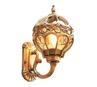 Mengjay Trade Antique Wall Lamp Outdoor Sconces Lights Vintage Aluminum and Glass Outdoor Lighting Retro E27 Garden Lantern Waterproof Courtyard Lamp Villa Foyer Hallway Balcony Terraces