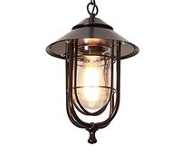 Mengjay Trade E27 Hanging Lamps Outdoor Pendant Light Retro Ceiling Light Vintage Industrial Metal Lantern Lights Rainproof Waterproof Gazebo Villa Loft Patio Balcony Courtyard Outdoor Chandelier (D)