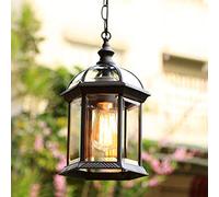 Mengjay Trade E27 Hanging Lamps Outdoor Pendant Light Retro Ceiling Light Vintage Industrial Metal Lantern Lights Rainproof Waterproof Gazebo Villa Loft Patio Balcony Courtyard Outdoor Chandelier (C)