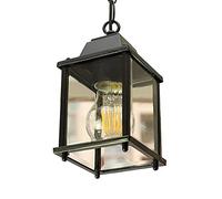 Mengjay Trade E27 Hanging Lamps Outdoor Pendant Light Retro Ceiling Light Vintage Industrial Metal Lantern Lights Rainproof Waterproof Gazebo Villa Loft Patio Balcony Courtyard Outdoor Chandelier (A)