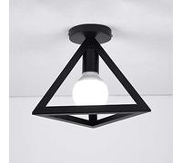 Mengjay Trade E27 Retro Vintage Industrial Flush Mount Ceiling Light,Retro Pendant Lighting Hanging Ceiling Light Fixture Cage Lamp for Hallway Stairway Bedroom Kitchen warehous bar Dining Room (A)