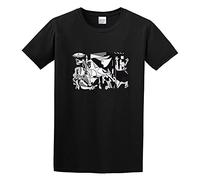 MENGJI Pablo Picasso Guernica 1937 Artwork Reproduction T-Shirt Black 3XL